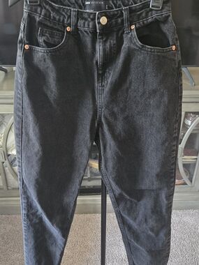 ASOS Black High Rise Relaxed Mom Jeans